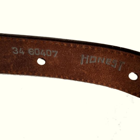 WOMEN LEATHER BELT BRASS BUCKLE, 8 BRASS ANIMALS main image 5